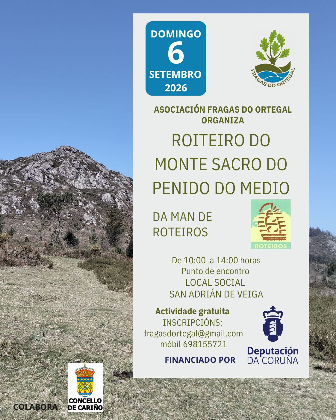 ROTEIRO DO MONTE SACRO DO PENIDO DO MEDIO - 6 de septiembre 2026