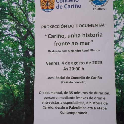 Documental : «CARIÑO, UNHA HISTORIA FRONTE AO MAR» – 4 Agosto 2023