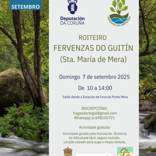 Roiteiro: «FERVENZAS DO GUITÍN- Sta. María de Mera» – 7 Setembro 2025